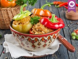 Peppers stuffed with rice and meat Peppers stuffed with rice and meat